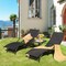 Costway 2PCS Patio Folding Lounge Chair Chaise Recliner Adjustable Stackable W/Armrest